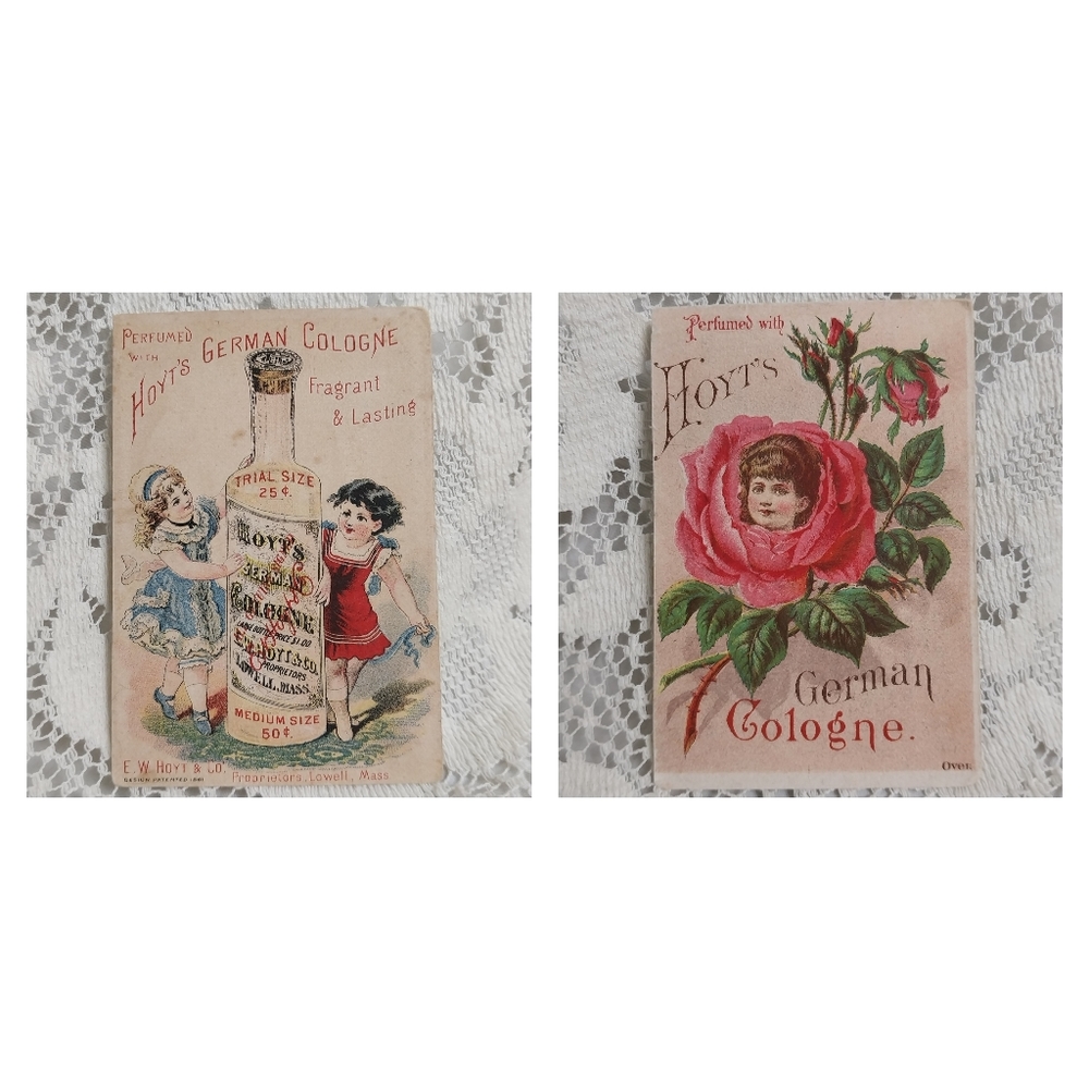 Antique 1890s Victorian Trade Cards Hoyt's German Cologne (2)